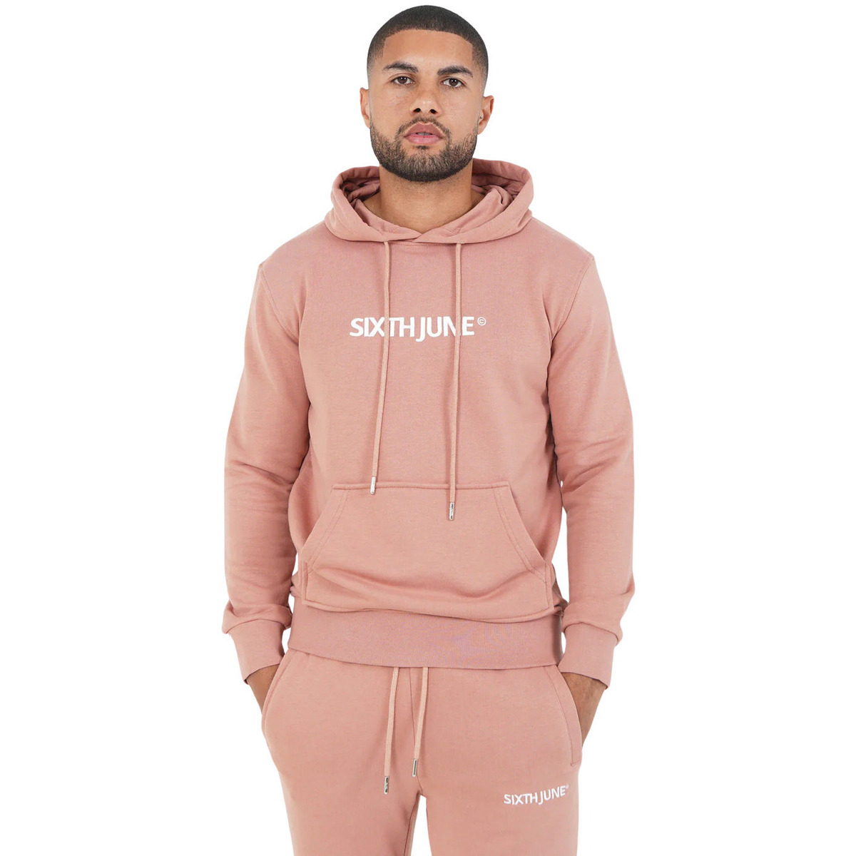 Kleidung Sweatshirts Sixth June Sweatshirt à capuche brodé Rosa