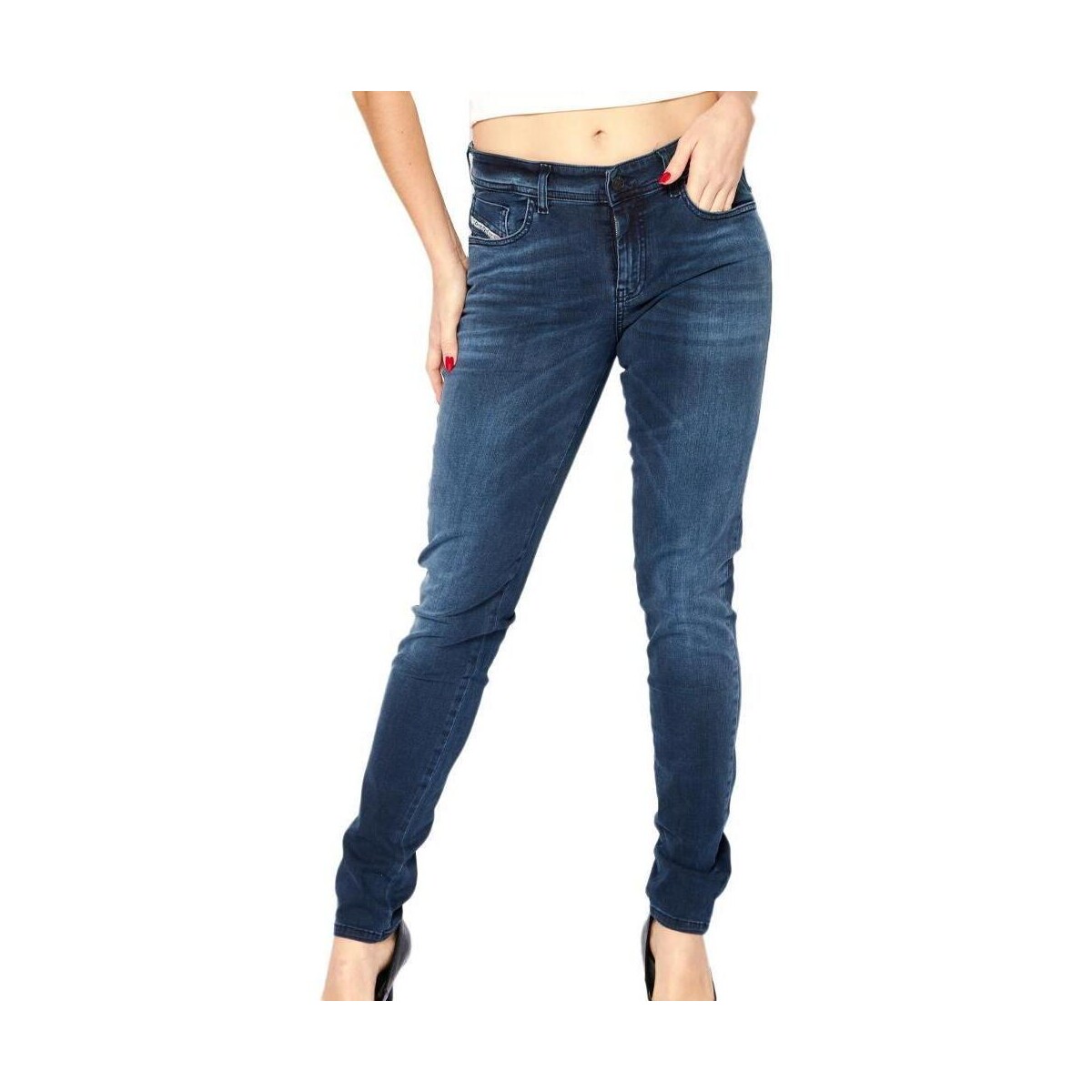 Kleidung Damen Slim Fit Jeans Diesel A05302-E84UT Blau