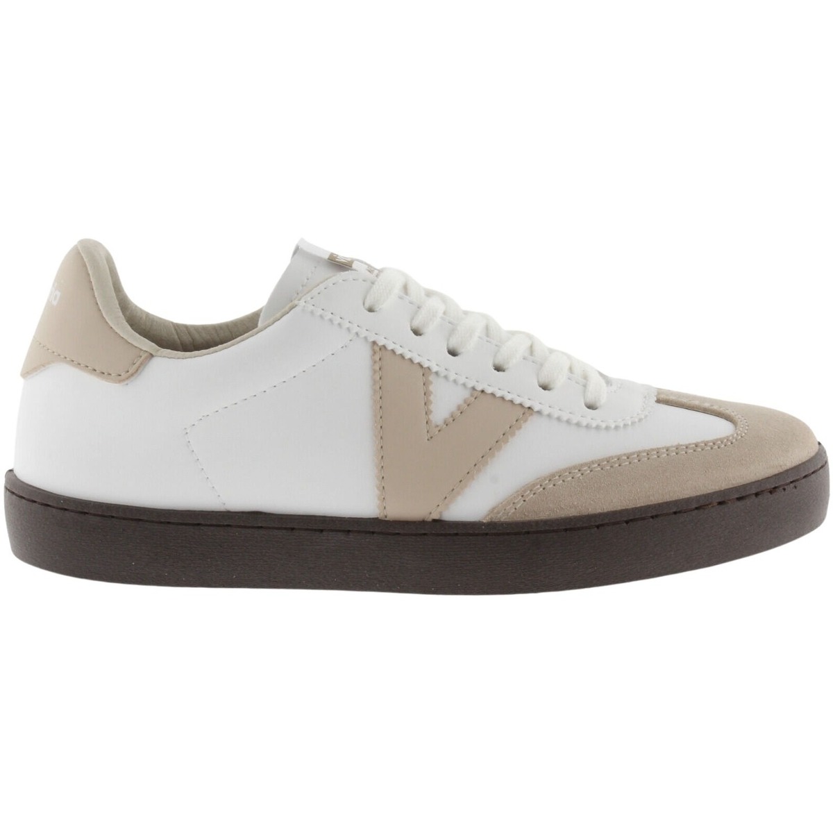 Schuhe Sneaker Victoria Baskets effet cuir et daim  Berlin Beige