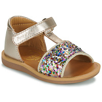 Schuhe Mädchen Sandalen / Sandaletten Pom d'Api POPPY TAO EASY Oro / Pala