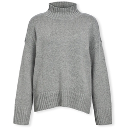 Kleidung Damen Pullover Object Noos Agnes LO Knit - Medium Grey Melange Grau