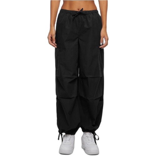 Kleidung Damen Cargo Hosen Urban Classics Pantalon cargo parachute en coton femme Schwarz