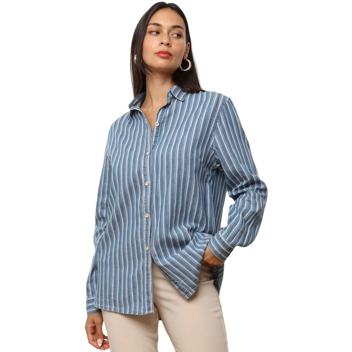 Kleidung Damen Hemden La Modeuse 71805_P166120 Blau