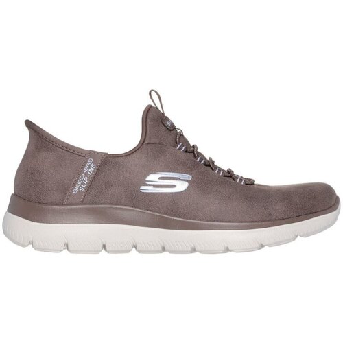 Schuhe Damen Slipper Skechers Slipper Summits SlipIn 150254 BRN Braun