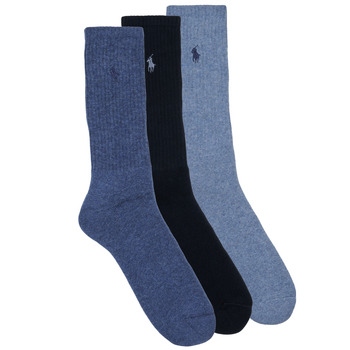 Accessoires Herren Strümpfe Polo Ralph Lauren CREW W/PP CREW 3 PACK Blau