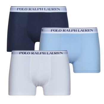 Unterwäsche Herren Boxer Polo Ralph Lauren CLSSIC TRUNK 3 PACK TRUNK Weiss / Marine / Blau