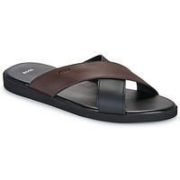 Schuhe Herren Pantoffel BOSS Darrel Slid crpu Schwarz / Braun