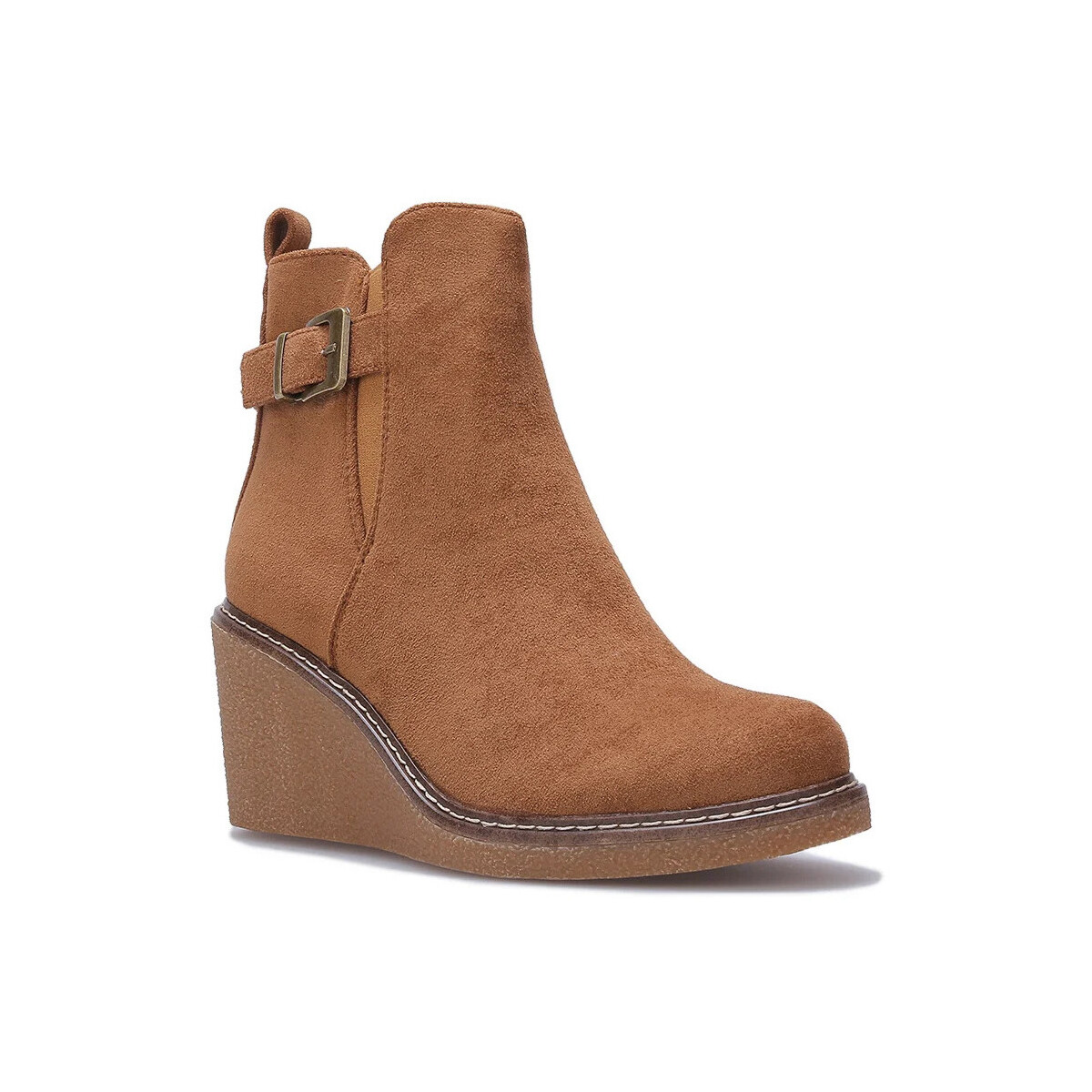 Schuhe Damen Low Boots La Modeuse 72918_P171773 Braun