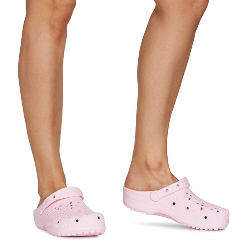 Crocs Classic Floral Cut Out Clog Rosa