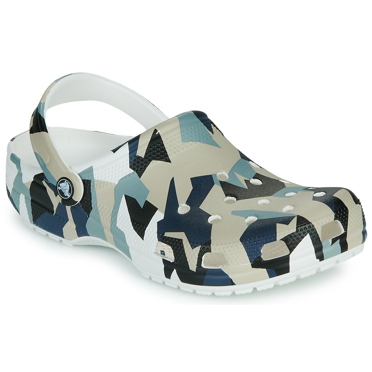 Schuhe Herren Pantoletten / Clogs Crocs Geo Camo Clog Weiss / Grau