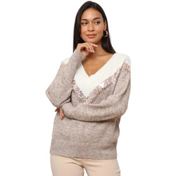 Kleidung Damen Pullover La Modeuse 72259_P169810 Beige