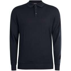 Kleidung Herren Langärmelige Polohemden Antony Morato Langärmliges Poloshirt aus Wollmischung Blau