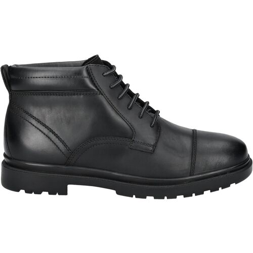 Schuhe Herren Boots Geox Stiefelette Schwarz