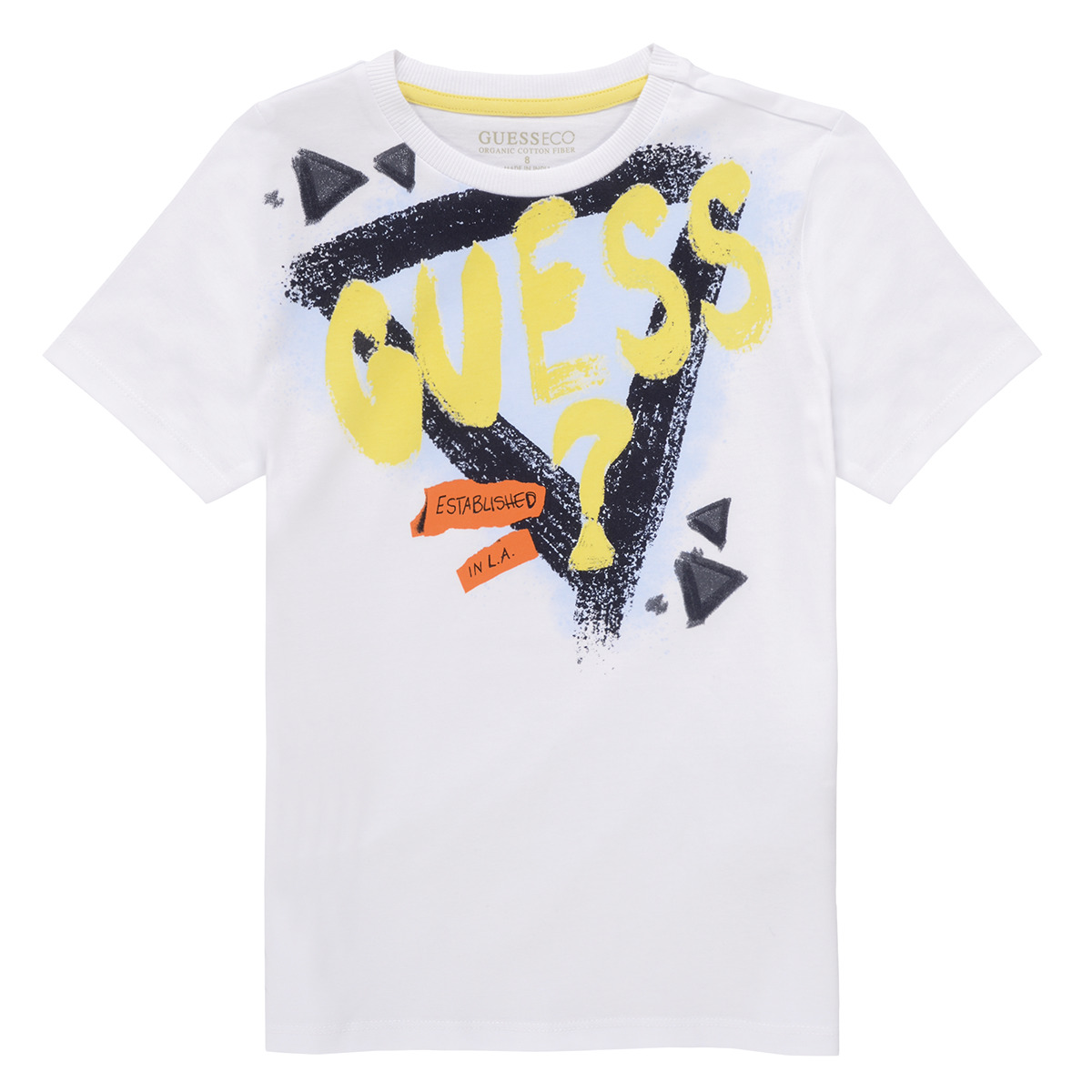 Kleidung Jungen T-Shirts Guess T SHIRT Weiss