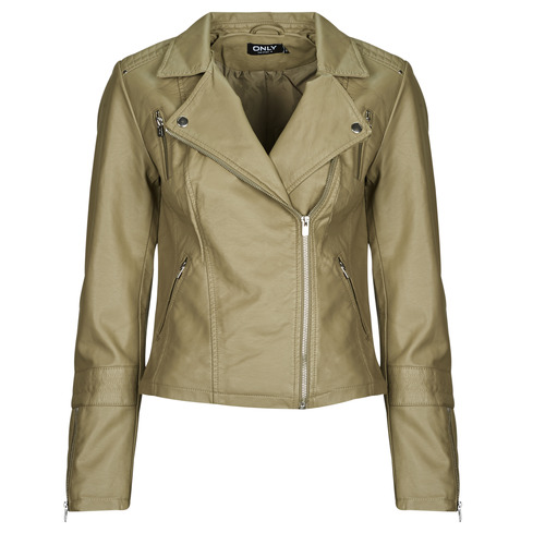 Kleidung Damen Lederjacken / Kunstlederjacken Only ONLGEMMA Braun