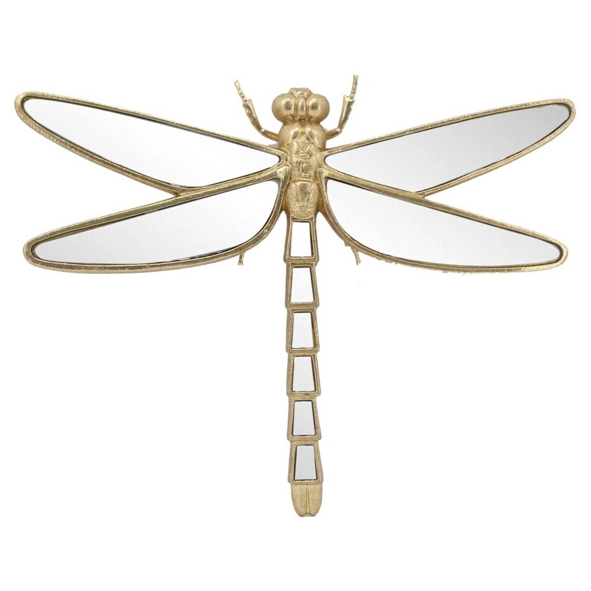 Home Statuetten und Figuren Signes Grimalt Libellen-Wanddekoration Mit Spiegel Gold