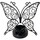 Home Kerzenhalter / Kerzengläser Signes Grimalt Schmetterling Kerzenhalter Schwarz