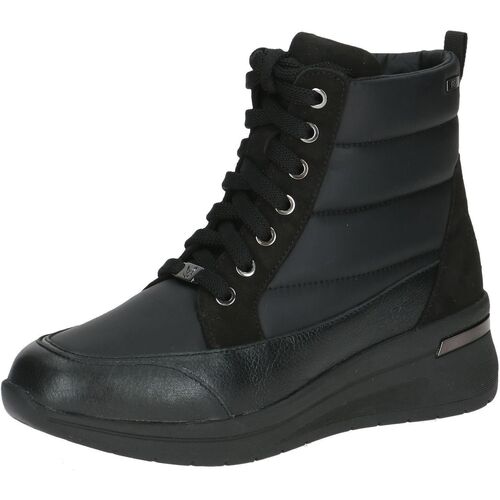 Schuhe Damen Boots Caprice Stiefelette Schwarz