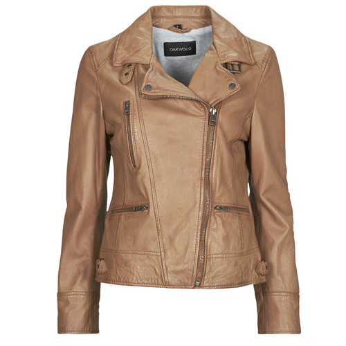 Kleidung Damen Lederjacken / Kunstlederjacken Oakwood FLASH Cognac