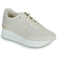 Schuhe Damen Sneaker Low MICHAEL Michael Kors MONIQUE KNIT TRAINER Beige / Gold