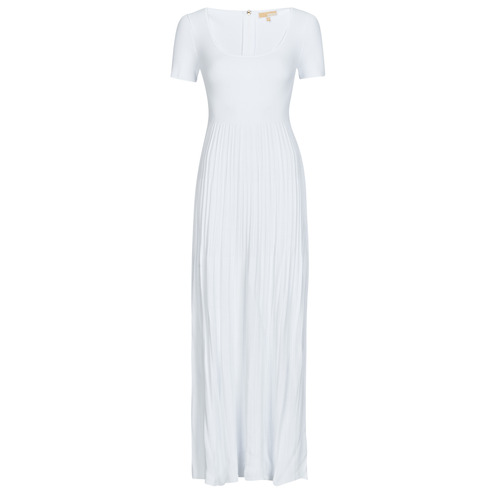 Kleidung Damen Maxikleider MICHAEL Michael Kors EMPIRE SCOOP SS MAXI DRS Weiss