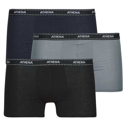 Unterwäsche Herren Boxer Athena MY PETITS PRIX Pack de 3 Schwarz / Marine / Blau
