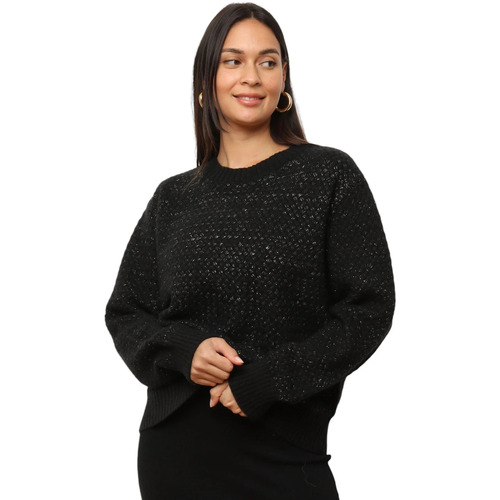 Kleidung Damen Pullover La Modeuse 72339_P169859 Schwarz