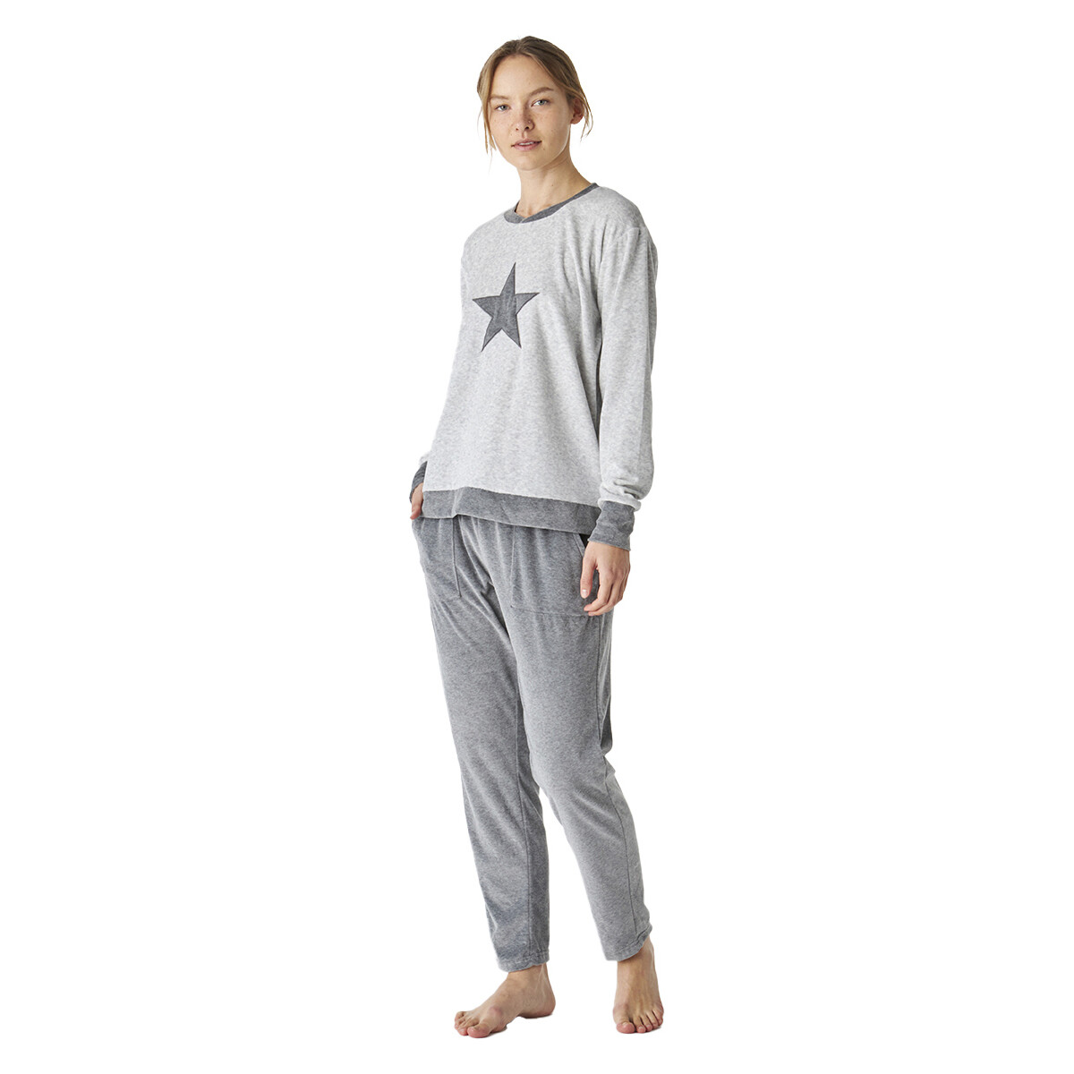 Kleidung Damen Pyjamas/ Nachthemden J&j Brothers JJBEP1700 Grau