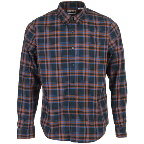 Kleidung Herren Langärmelige Hemden Timberland Stretch Poplin Check Shirt Angora Yd Blau