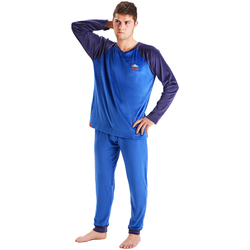 Kleidung Herren Pyjamas/ Nachthemden Munich MU3-EP0453 Blau