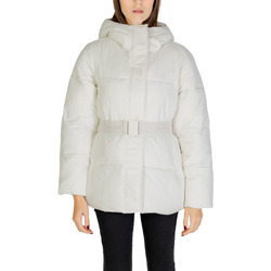 Kleidung Damen Daunenjacken Calvin Klein Jeans LOGO BELT SHORT PUFFER J20J224107 Weiss