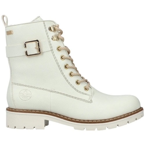 Schuhe Damen Low Boots Rieker Y9126 Weiss