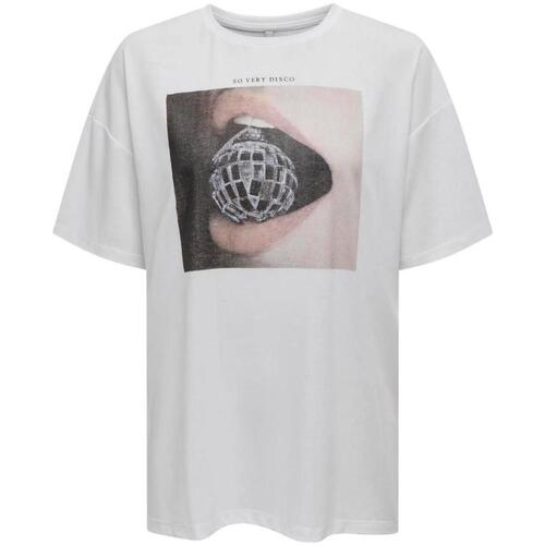 Kleidung Damen T-Shirts & Poloshirts Only  Weiss