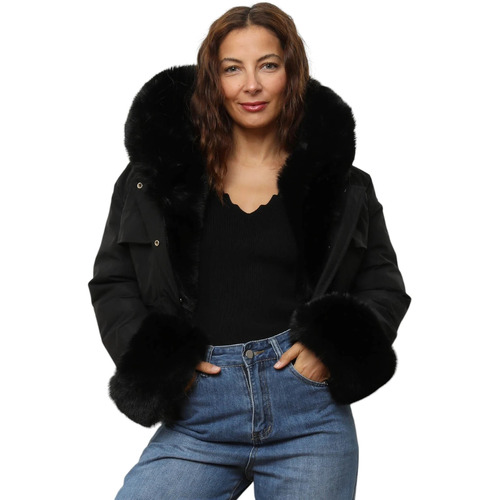 Kleidung Damen Mäntel La Modeuse 72173_P169586 Schwarz