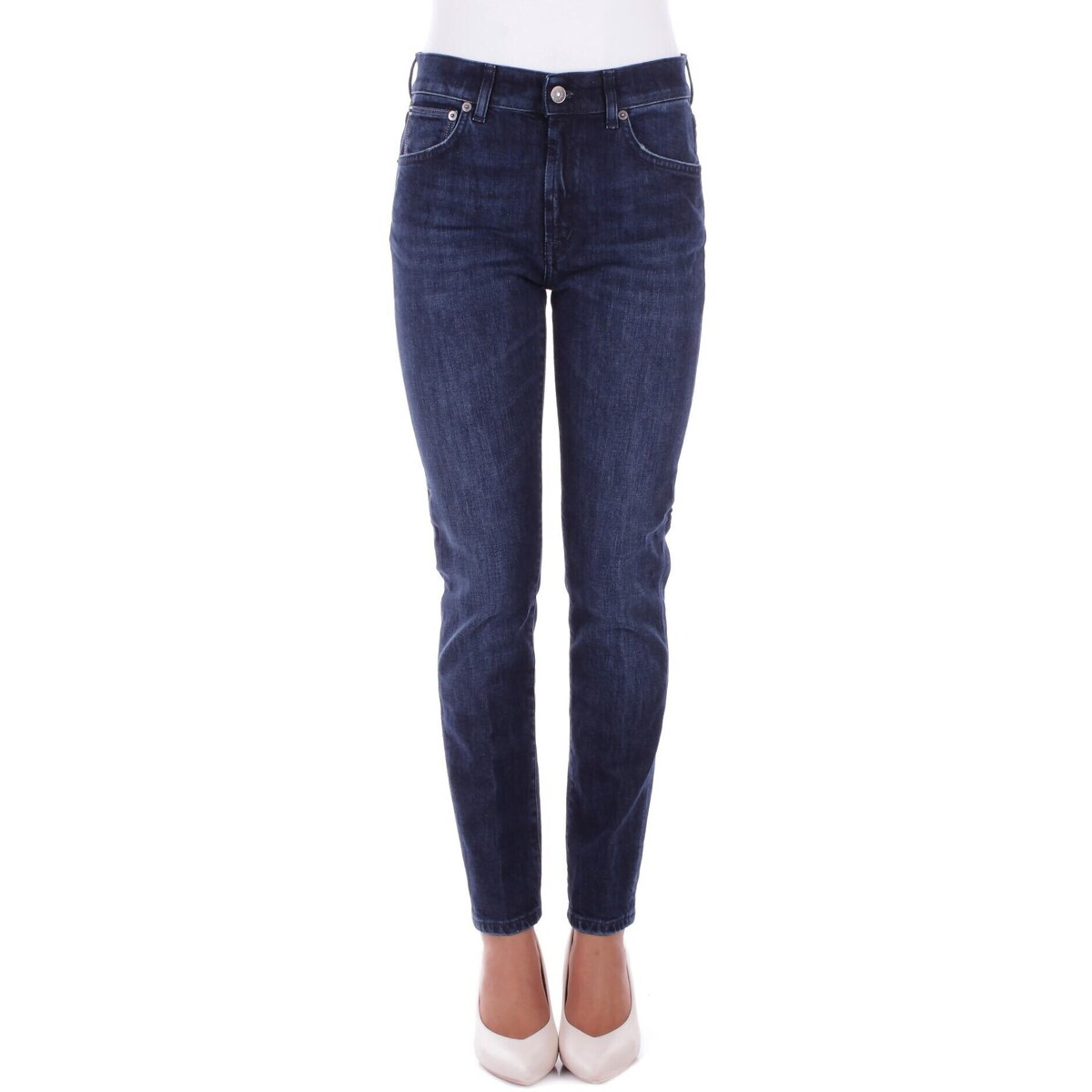 Kleidung Damen Röhrenjeans Dondup DP651 DS0257 Blau