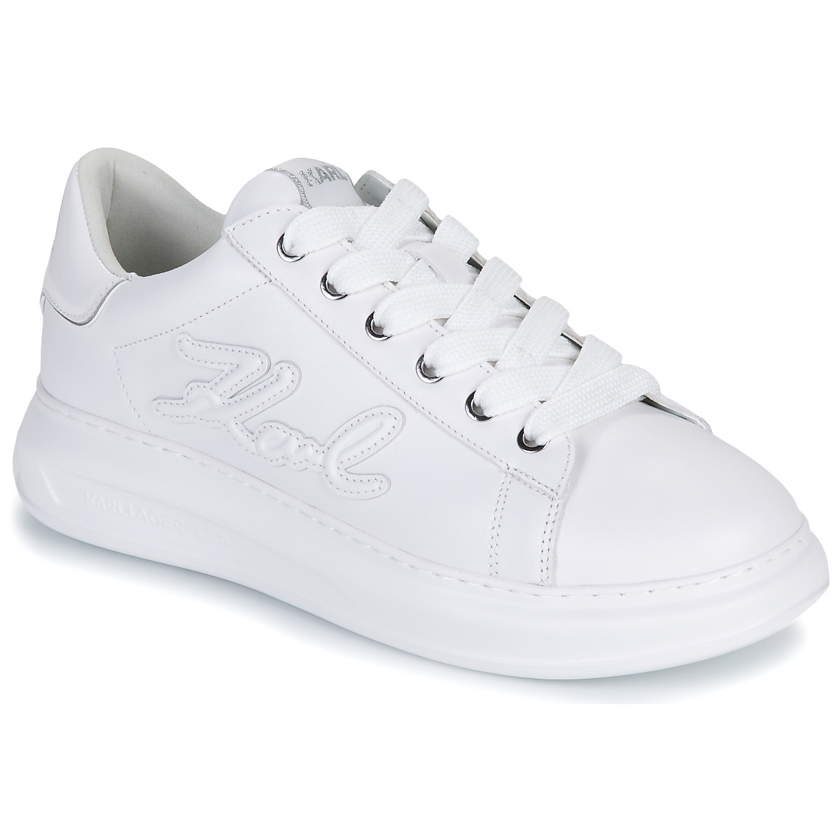Schuhe Herren Sneaker Low Karl Lagerfeld KAPRI MENS Signia Patch Embro Weiss