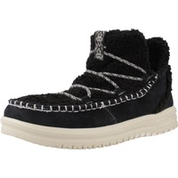 Schuhe Damen Stiefel HEYDUDE CAMDEN SUEDE COZY Schwarz