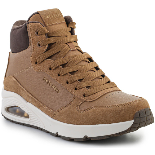 Schuhe Herren Boots Skechers Uno Stacre Mid 183013-WSK Whiskey Braun
