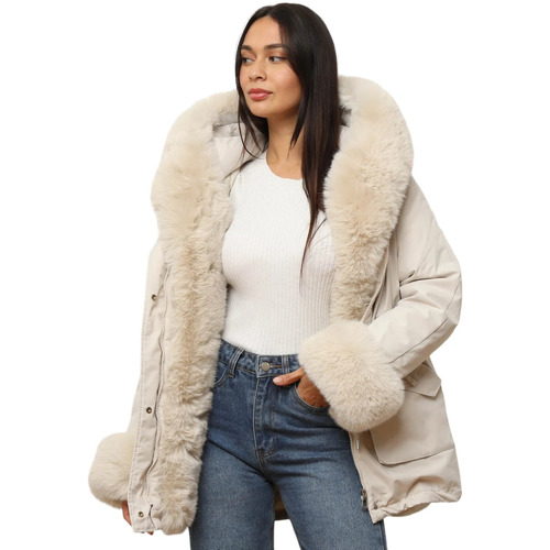 Kleidung Damen Mäntel La Modeuse 72169_P169566 Beige
