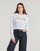 Kleidung Damen Sweatshirts Versace Jeans Couture 78HAIT01 Weiss / Gold