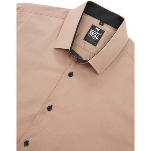 Rusty Neal Overhemd Slim Fit Beige