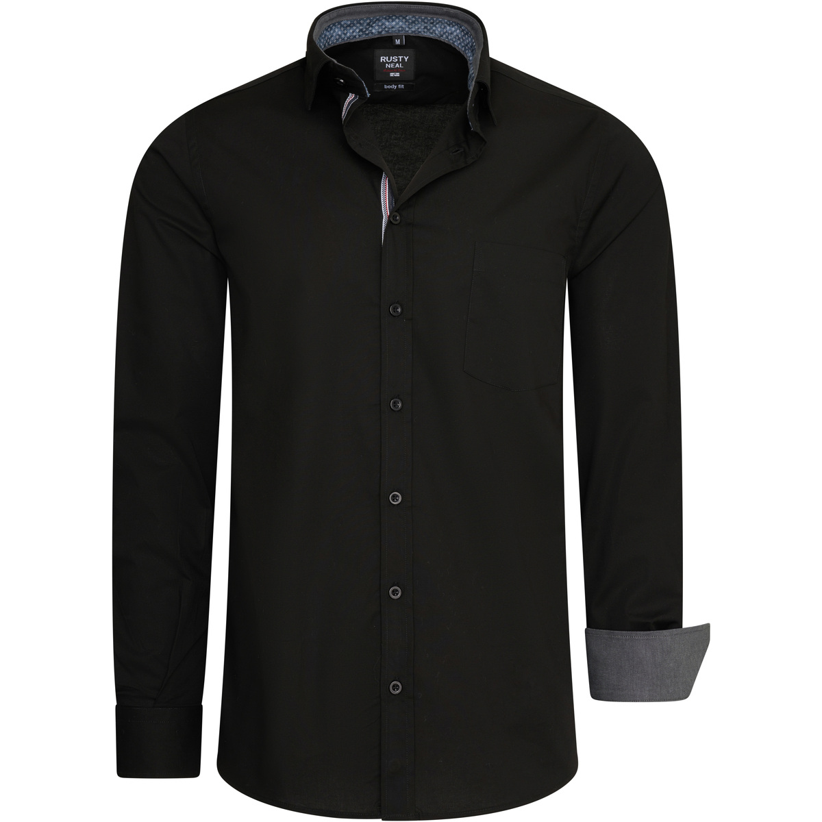 Kleidung Damen Hemden Rusty Neal Overhemd Regular Fit Schwarz