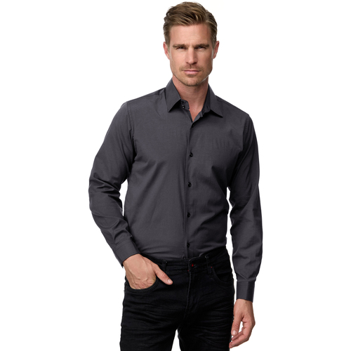 Rusty Neal Overhemd Slim Fit Grau