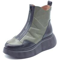 Schuhe Damen Ankle Boots Wonders A-3613 Wild Negro Grün