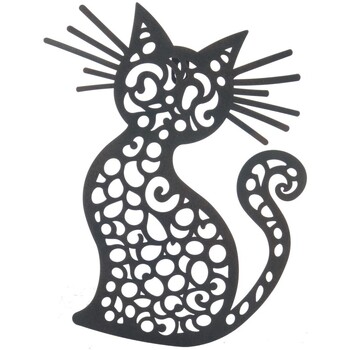 Home Statuetten und Figuren Signes Grimalt Wanddekoration Katze L Schwarz