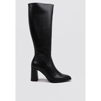 Schuhe Damen Kniestiefel Wonders M-5425 Schwarz