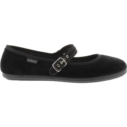 Schuhe Damen Ballerinas Victoria Ballerina  Oda Mercedes Samt 104913 Schwarz
