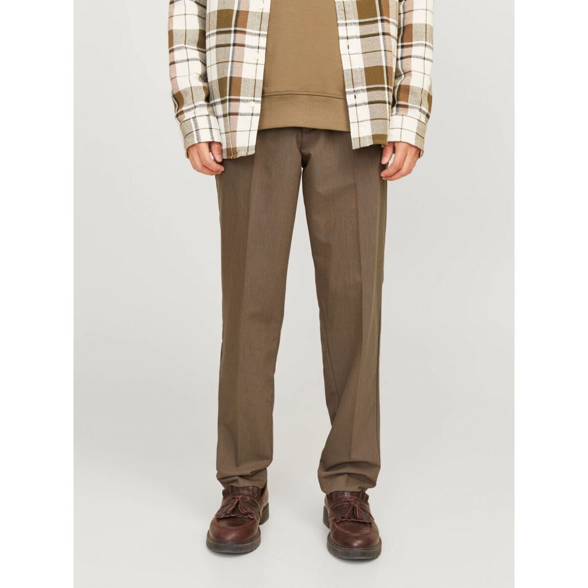 Kleidung Herren Hosen Jack & Jones 12260908 STACE CHINO-ELMWOOD Braun