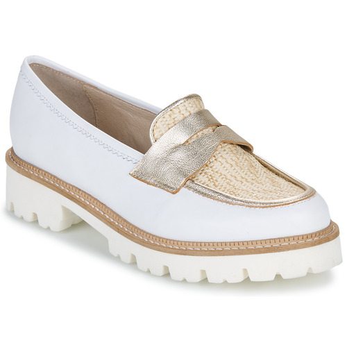 Schuhe Damen Slipper Myma  Weiss / Beige