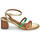 Schuhe Damen Sandalen / Sandaletten Otess / Zoï Z1530-JAAL-PLATINO-JAAL-ARAGOSTA-JAAL-MELA Gold / Orange / Grün
